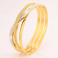 Hot Selling Hollow Multi-Layer Cross Diamond Stainless Steel Bracelet 18K Gold-Plated Bracelet Female Jewelry to Wear