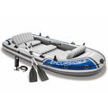 B08 Intex 68325 Excursion Inflatable Fishing Boat Set Inflatable 5 Persons Rafting Kayak with Paddles&pump