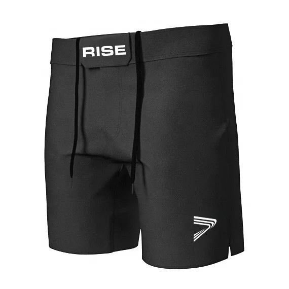 Premium 4-WAY Stretchy Fabric Men's Sublimation Black Fight Short Custom Logo Grappling BJJ MMA Jiu JItsu Shorts
