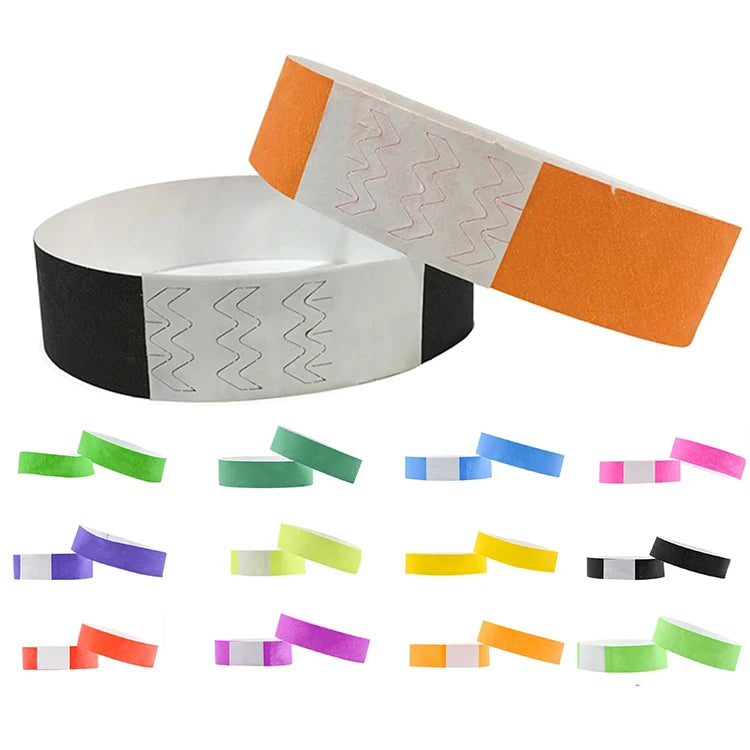 Wholesale Tyvek Waterproof Wristbands Disposable Custom logo Cheap Tyvek Wristbands