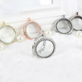 2022 DIY Locket Designs DIY Charm Rhinestone Pendant Round Floating Locket 30mm Diameter
