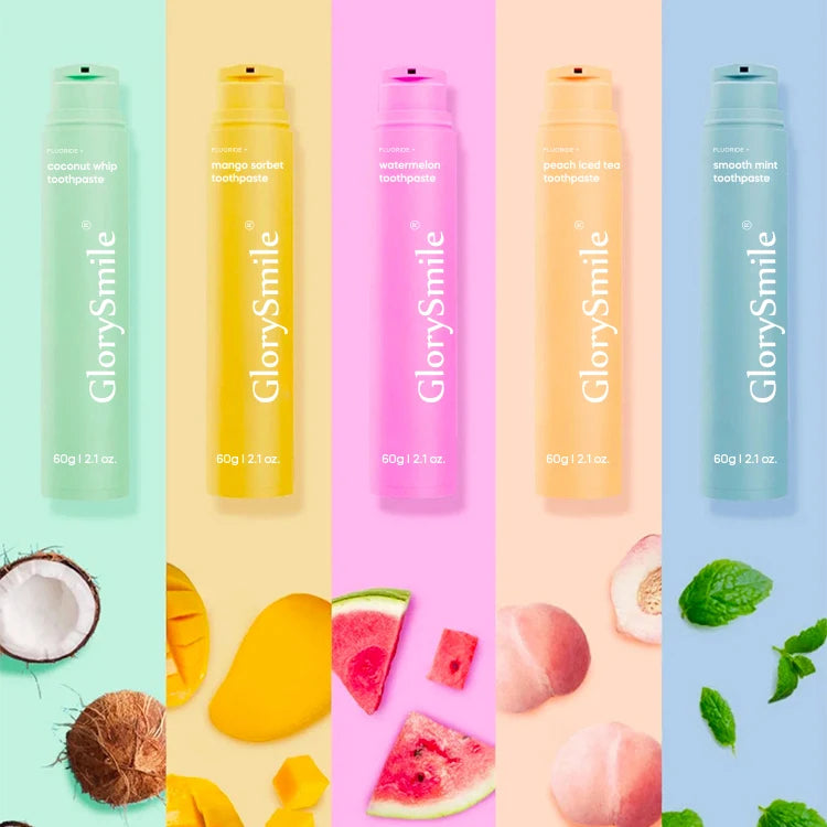 Custom Logo Flavor Toothpaste 60g Children Fruit Toothpaste Tube Flavoured Toothpaste Glorysmile MegaBDM