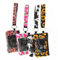 Custom Stock Cheap Popular Neoprene & PVC Card Pouch Cute Wristlet Wallet Key Chain