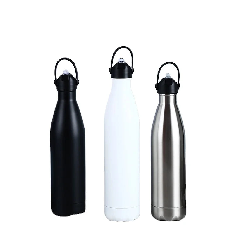 304 Stainless Steel Cola Thermos Cup Simple Water Bottle Outdoor Bottle Flask Water Bottle with Straw