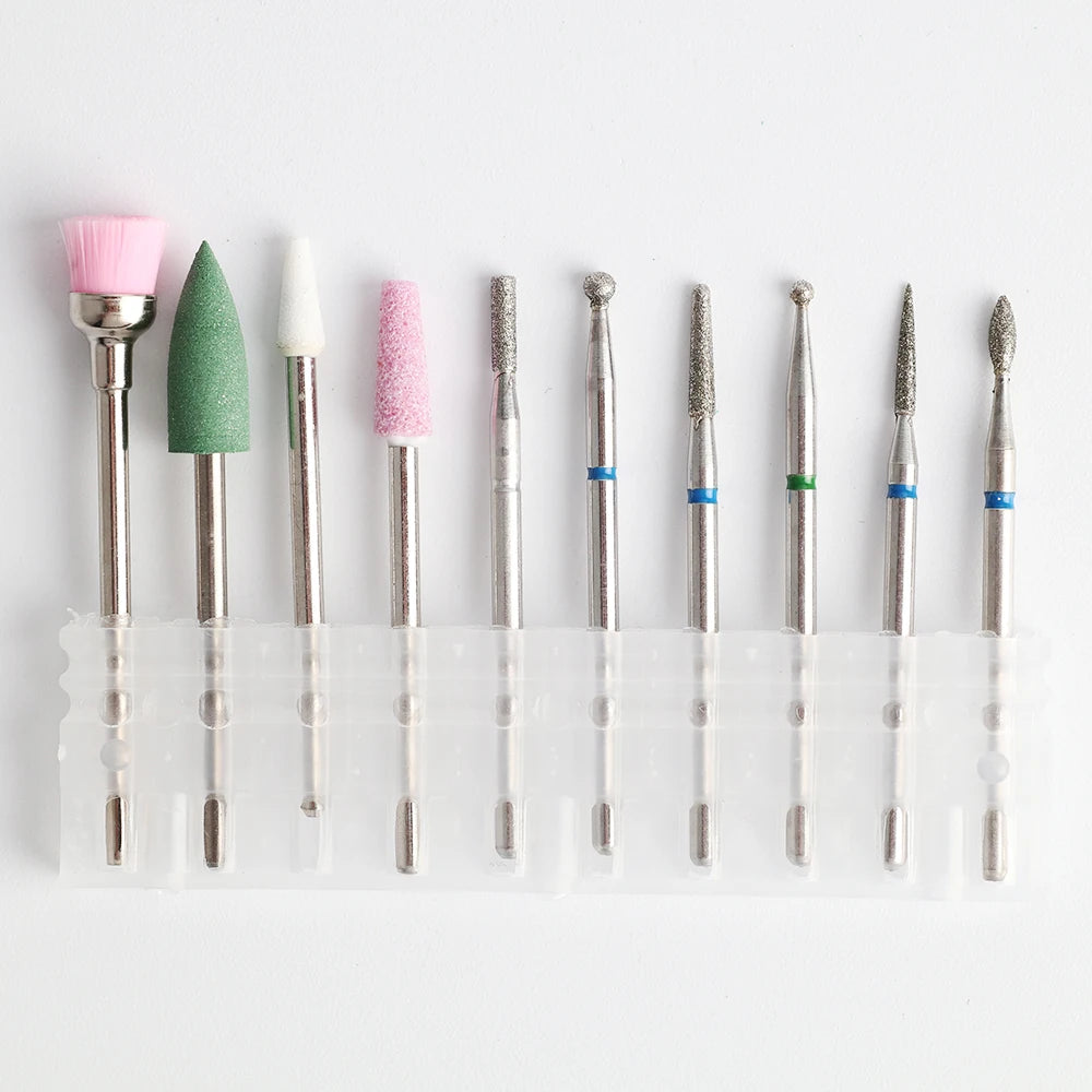 2024 Portable Diamond Nail Drill Set Popular Electric Rotate Bits Cutters for Removing Gel Nail Multiple Sizes Available