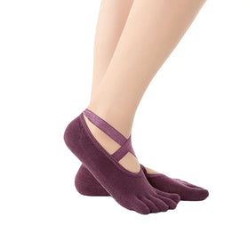 Custom Professional Women's Compression Crew Socks Non-Slip Casual Ankle Five-Toe Design Summer Breathable Eco-Friendly Sports