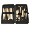 Luxury Gold Color Nail Cutter Men Women 14pcs Manicure Pedicure Set Wedding Gift