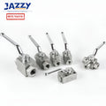 JAZZY KHB/KHM/KHP/KHB3K Hydraulic High Pressure Ball Valve NPT/ SAE/BSP/BSPT/Metric Hydraulic Ball Valve Carbon Steel Stainless