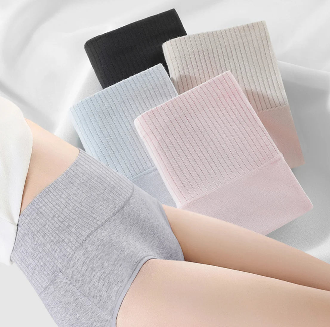 New Design Women High Cut High-Rise Everyday Solid Knitted Eco-Friendly Cotton Panties