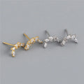 SP Fine Jewelry Korean Fashion Zirconia Studs 925 Sterling Silver Cubic Zircon Stud Earrings