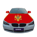 Hot Sale 100% Polyester Custom Montenegrin Car Hood Flag Rearview Mirror Cover and Size Options Available