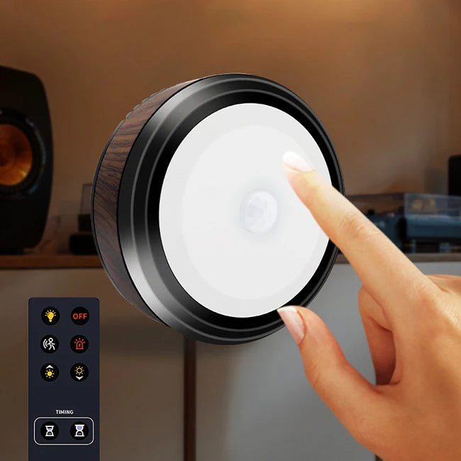 Battery Powered Black Wireless Motion Alarm Led Bed Lamp LED Under Cabinet Night LED Sensor Lights for Closet Stairs Kitchen