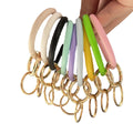 2024 Handmade Women's Round Silicone Beads Keychain Bracelet Fashion Cycle Wristlet with Country Style Key Ring Chain