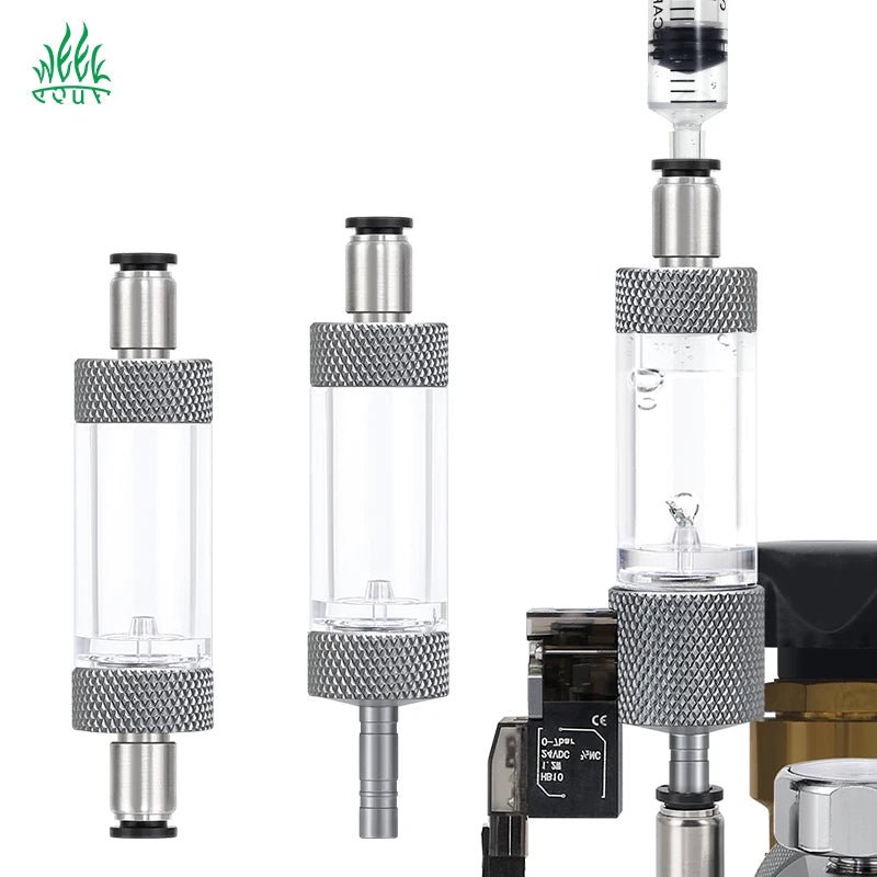 Wholesale Carbon Dioxide Equipment CO2 Bubble Counter Quick Plug Timing with Solenoid Valve Add Water with Injector