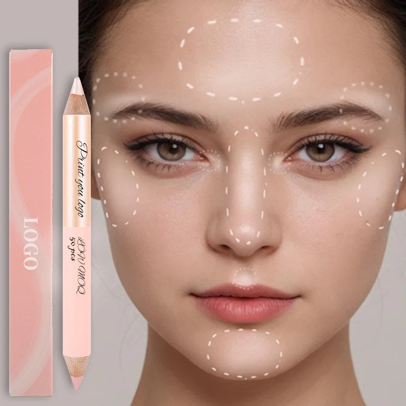 Custom Logo OEM Vegan Waterproof High Quality Brow Highlighter Concealer Pen Eyebrow Concealer Pencil