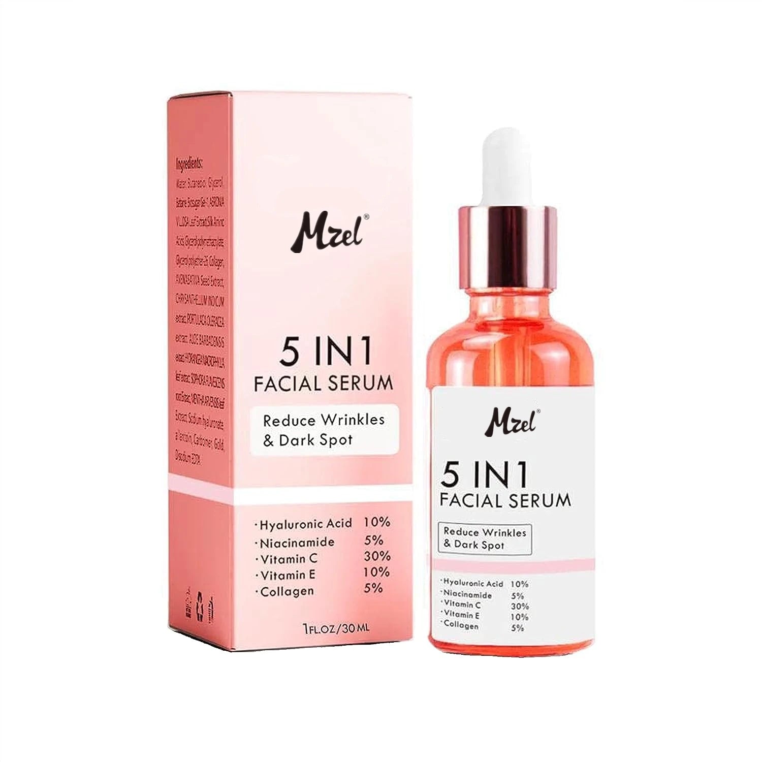Anti Aging Face Serum with CollagenVitamin C Hyaluronic Acid Vitamin E - Brightening Serum for Dark Spots Even Skin Tone