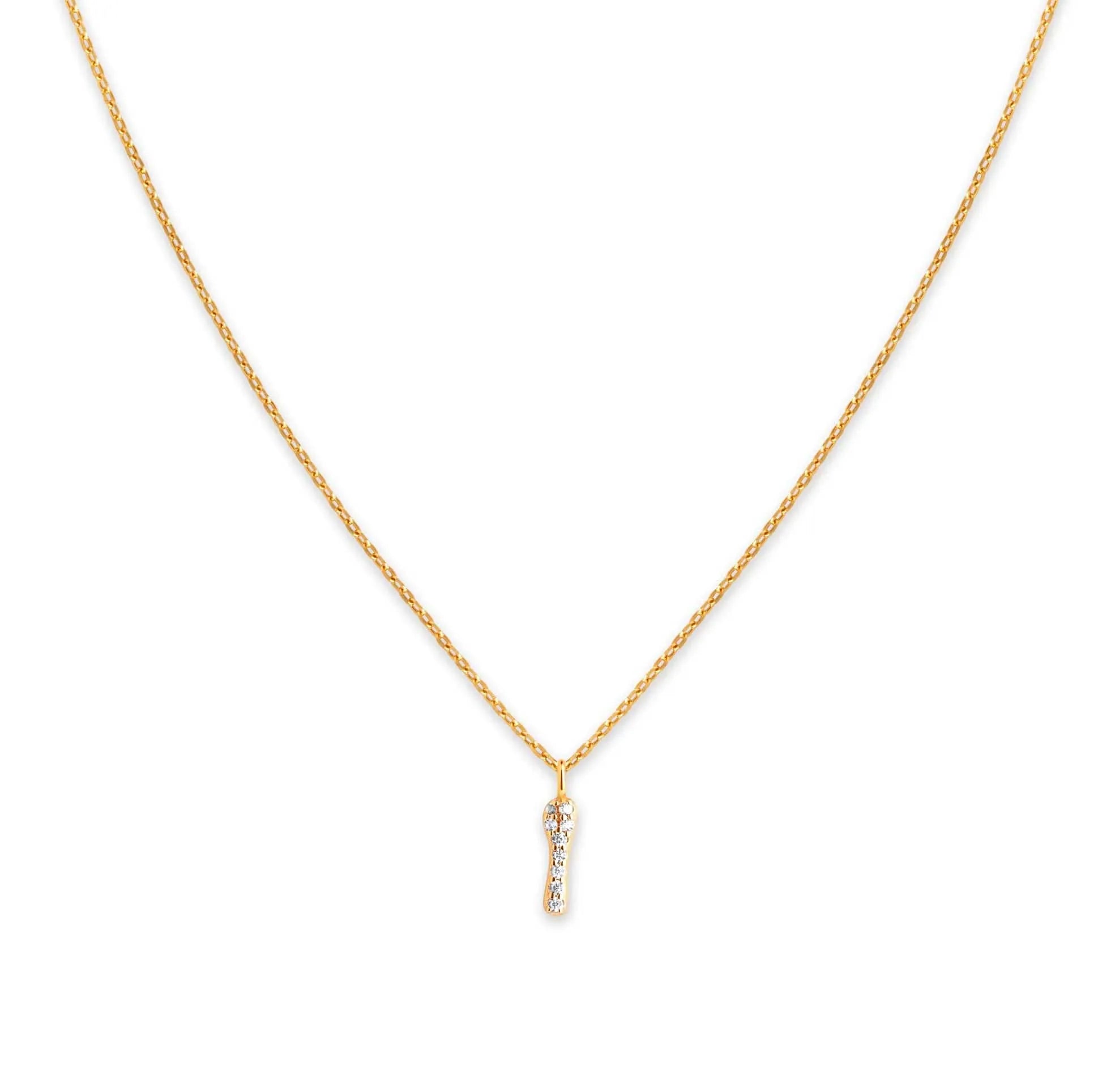 Milskye Fashion Fine Jewelry for Women 2026 14k Gold Plated 925 Silver Initial Pave Pendant Necklace