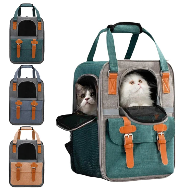 42 Designs Outdoor Portable Airline Approved Breathable Travel Carrier Dog Cat Foldable Handle Backpack Pet Carrier Backpack