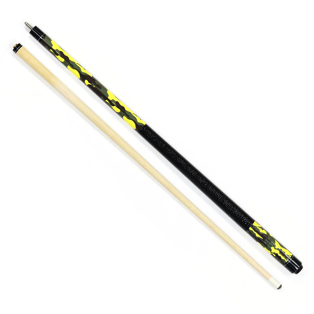 Newest Camouflage Color Maple Wood 1/2 Jointed 57 Inch 13mm Tip Billiard Pool Cue Stick
