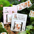 1Roll Tape Forest Zoological Society Series Animal Theme Handbook Material Stickers
