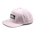 Customized 5 Panel Flat Brimmed Golf Baseball Caps for Ladies Multiple Colors Available with Laser Drilled Rubber Patches