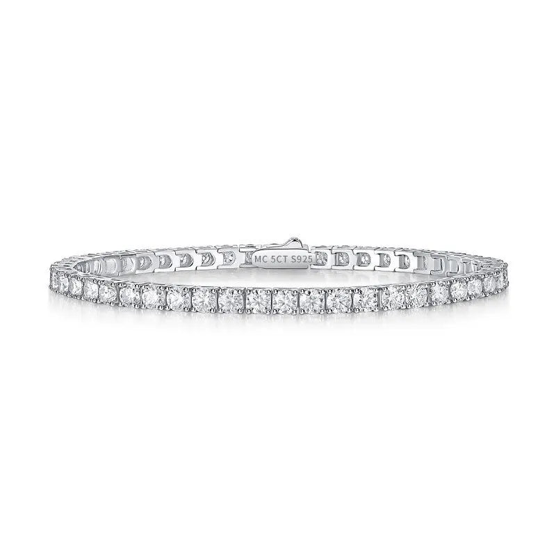 925 Sterling Silver Bracelet Moissanite Tennis Bracelet Moissanite Tennis Chain Moissanite Jewelry Fashion Jewelry Bracelets