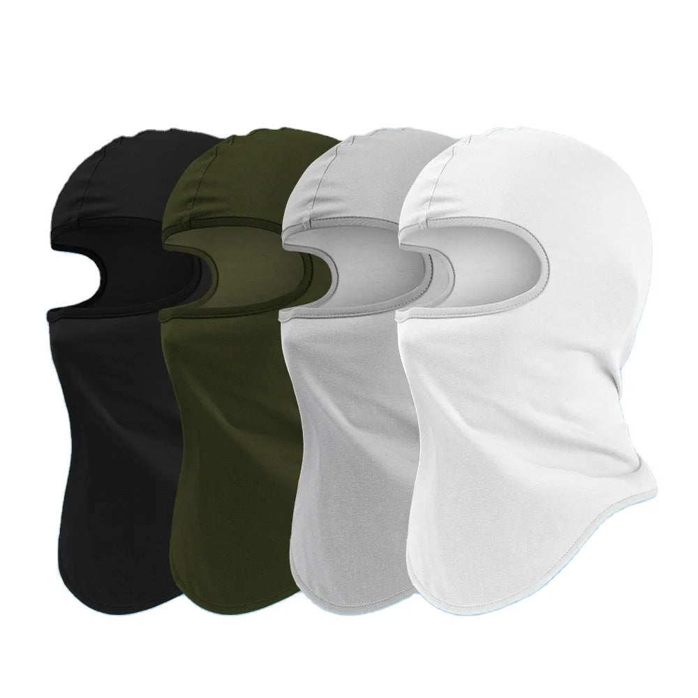 R Solid Color Balaclava Ski Cycling One Hole Full Face Cover Windproof Neck Head Warmer Cap Designer Balaclavas