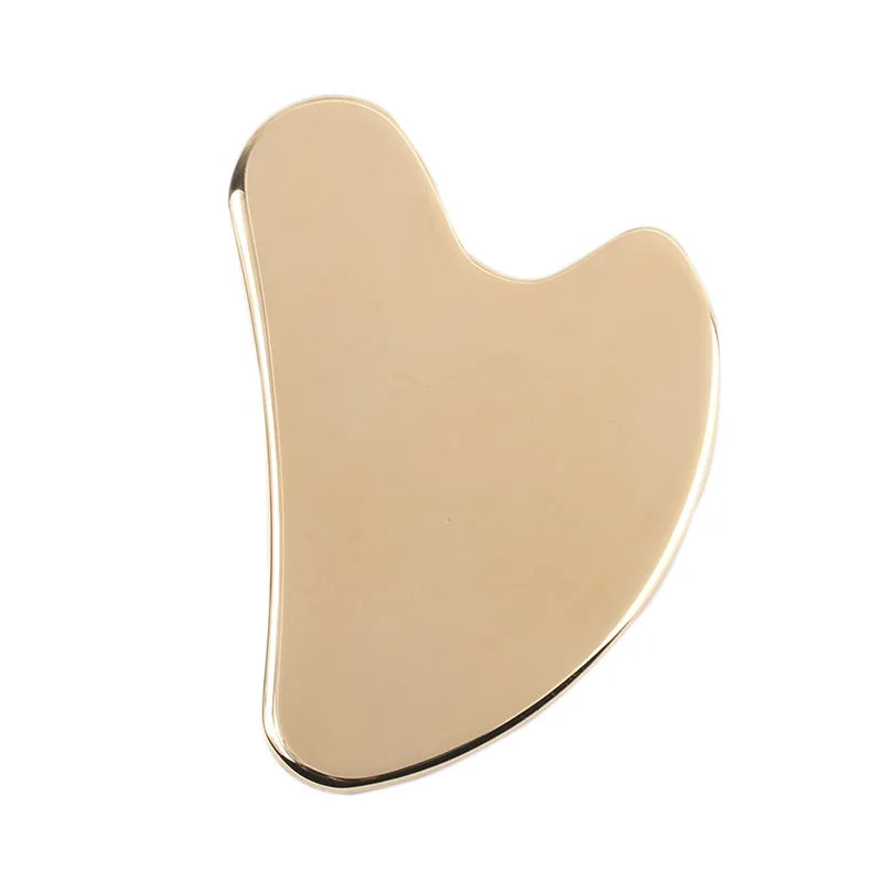 Wholesale Heart Shape Copper Gua Sha Facial Body Tool Best Price Private Label Gold Metal Boby Scraping Board Makeup Tool Kits