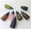 Customizable 30ml 50ml Oblique Shoulder Glass Dropper Bottle Frosted Slant Shoulder Essential Oil Glass Dropper Bottle