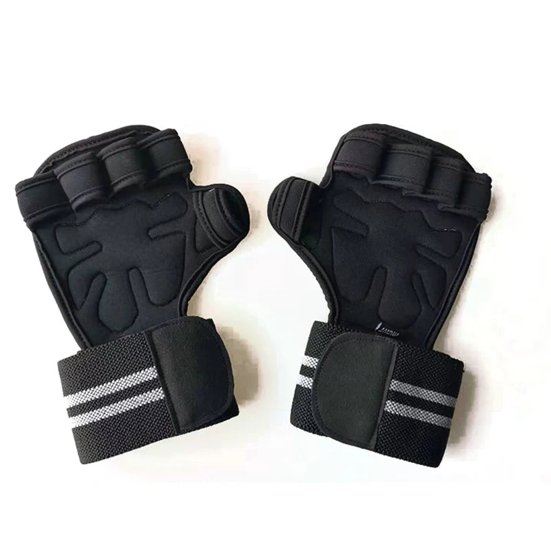 MKAS Hot Sale Anti-slip  Adjustable Fitness Weightlifting Gloves With Wrist Support Gym Sports Fitness Weightlifting Gloves