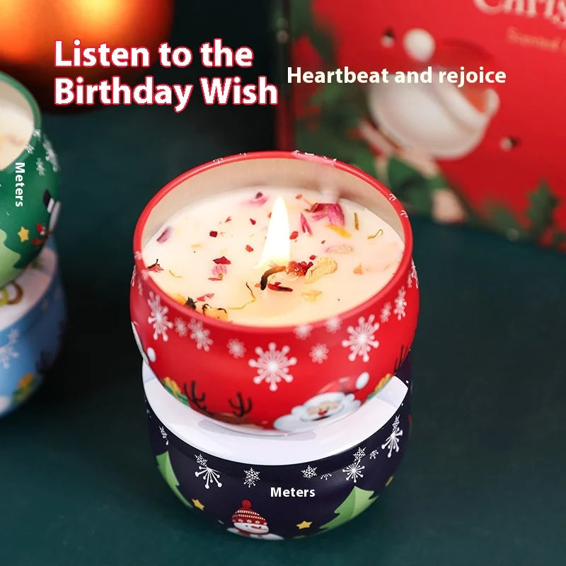 Handmade Christmas Scented Candle in Creative Gift Box Soy Wax with Essential Oil Fragrance Candle for Holiday Gifting MegaBDM
