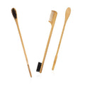 100% Natural Bamboo Wood Boar Bristle Edge Control Hair Mini Brush for Women