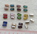 Flat Back 5*10 mm Rectangle Strip Glass Rhinestone Crystal With Silver Claw Setting Stone Sew on Garment Accessories
