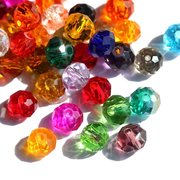 Jewelry Making Diy Loose 8 Mm 32 Faceted Spacer Crystal Beads Wholesale