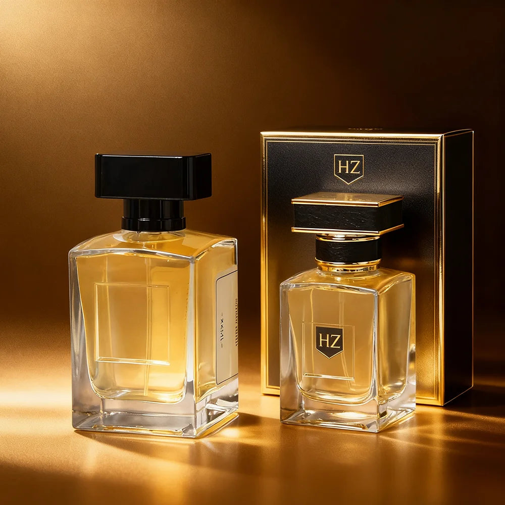 Premium Square Pressed Spray Glass Bottles Perfume Packaging Bottle Empty Glass Bottle for Fragrance 50ml 100ml
