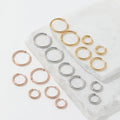 Trendy Earring 18K Gold Plated Simple Smooth Surface Dainty Stainless Steel Huggie Earrings for Women Wholesale