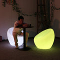 Q202 LED Luminous Furniture Outdoor Rotoplastic Single Sofa Hotel Bar Remote Control Colorful Glowing Sofa
