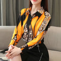 Blouse Women Chiffon Shirt Women's Long Sleeve Spring Loose Leopard Print Women's Blusas Ropa De Mujer