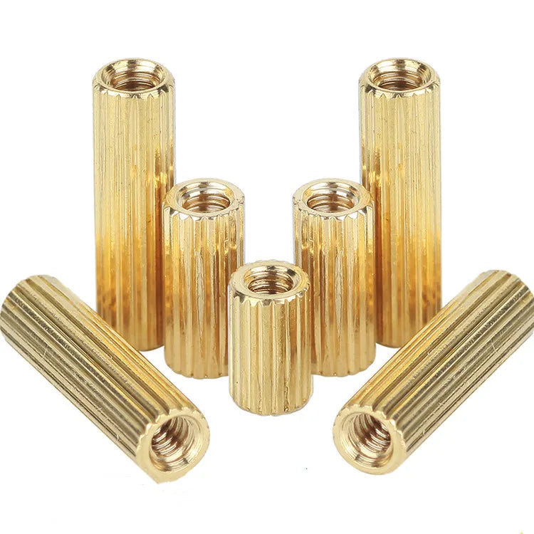 Brass M2 Round Male & Female Threaded Knurled Standoff Spacer with Screw Nut Fasteners Product