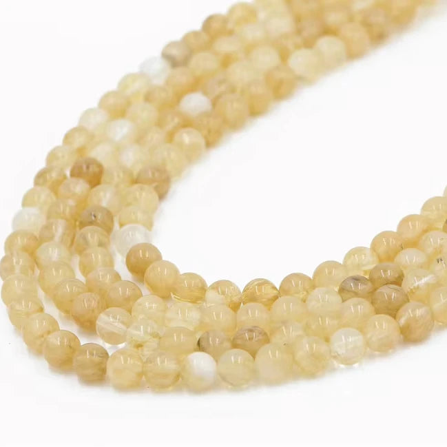 Wholesale Loose Beads Natural Stone Beads 6mm 8mm Natural Citrine Stone Beads for Jewelry Making