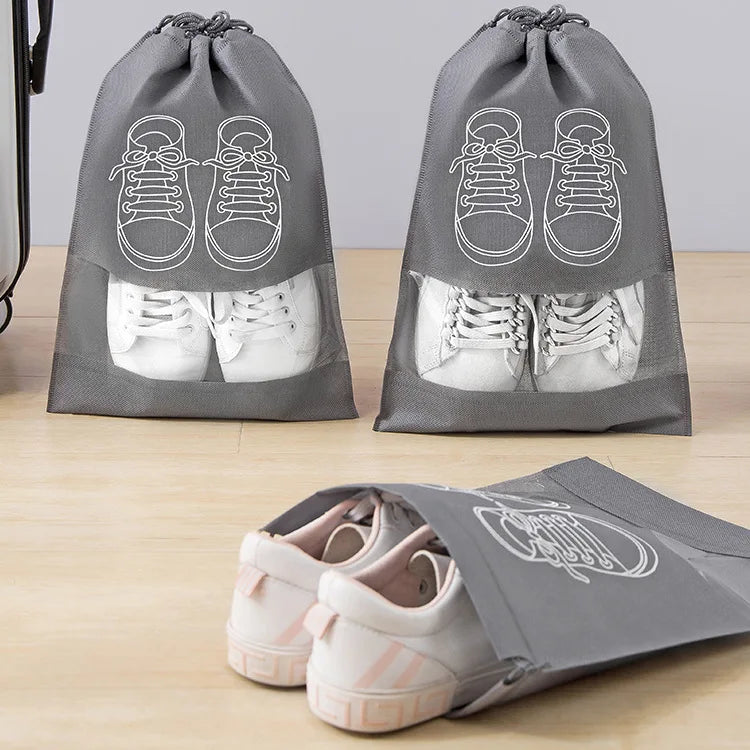 Travel Shoe Bags Dustproof Non-woven Drawstring Storage Bag Shoes Packing Organizers Shoes Bags for Travel for Men & Women