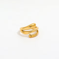 Joolim Jewelry 18K Gold Plated Statement Multi-layer Snake Stainless Steel  Rings for Women Tarnish Free & Waterproof