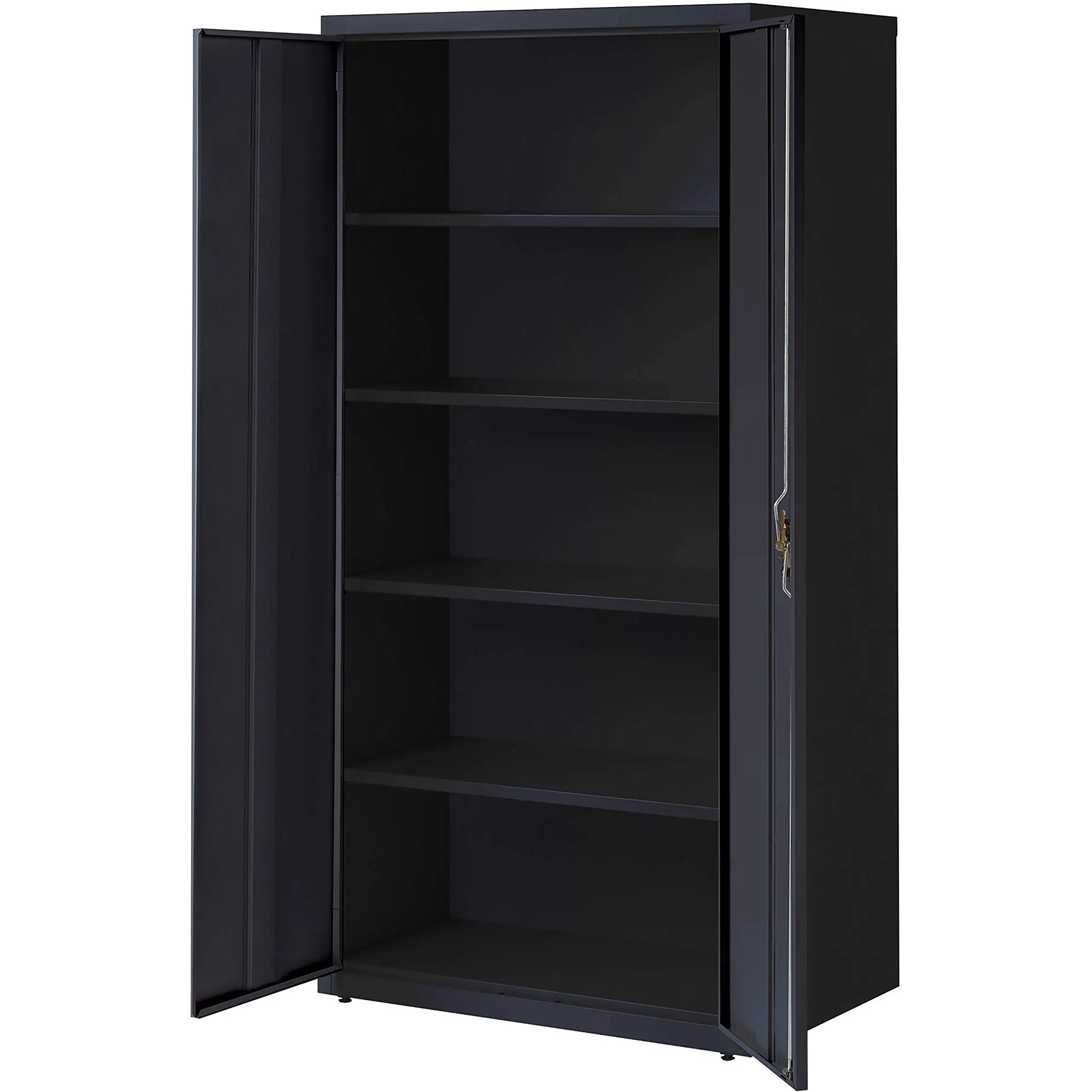 Wholesale Metal Storage Cabinet Black White Office Filing Cabinet Steel Cupboard With 4 Shelves 2 Swing Door