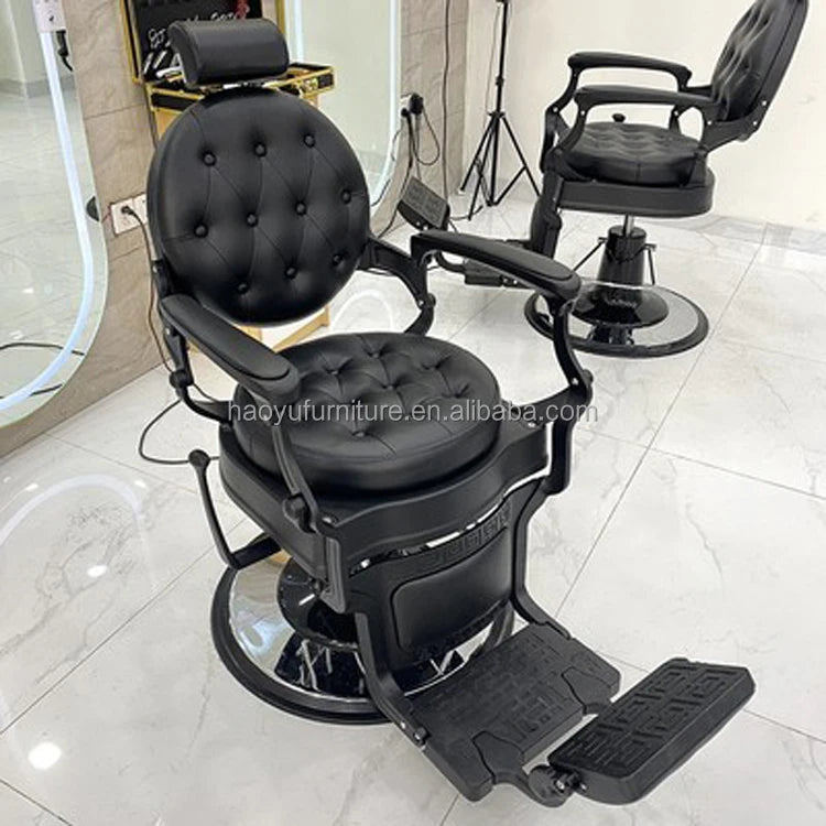 Classic Black Vintage Barber Chair Synthetic Leather Cheap Barber Chair for Hair Cut