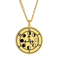 Lilith Seal Night and Moon Goddess Charm Seal of Solomon Kabbalah Sacred Amulet Goetia Talisman Stainless Steel Pendant Necklace