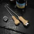 Bars Kitchen Bartender Tools Manual Stainless Steel Ice Breaking Hammer Ice Picks With Wooden Handle