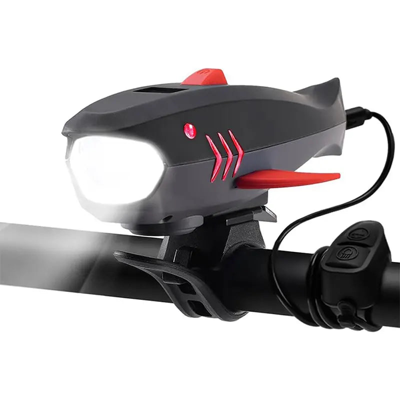 Bike Light Horn 120dB Bicycle Headlight 400LM Rechargeable 5000mAh Battery Waterproof LED PC Kids Scooter Accessories Boys/Girls