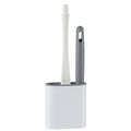 Easy Cleaning Folding Long Handle Soft Rubber Toilet Brush Wall-mounted Silicone Toilet Brush Cleaning Brush for Small Corner