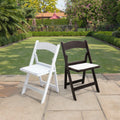 Modern White Plastic Resin Folding Chair Portable Collapsible Dining Outdoor Garden Events Party Banquets Living Villa School