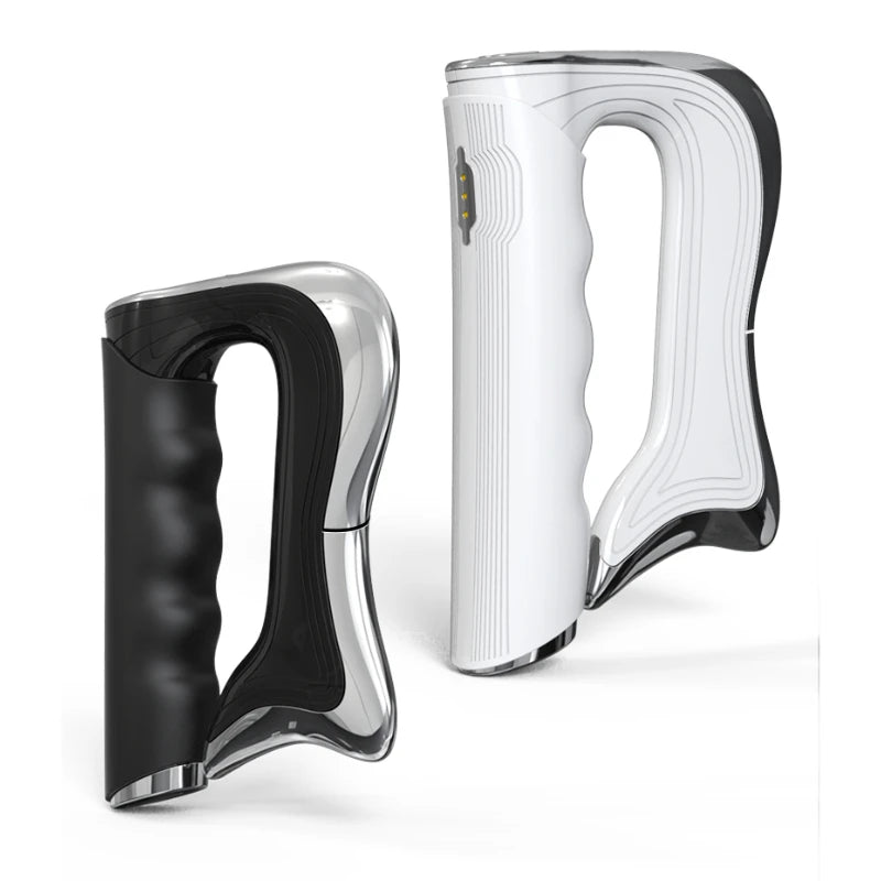 Dropshipping Type-C Handle Pro Fascial Gun 10 Head Percussion Muscle Vibration Cordless Massager Deep Tissue Massage Gun